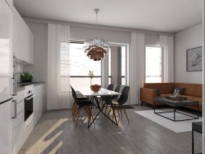 Kiinteistön sisäkuva, 3D-mallinnus